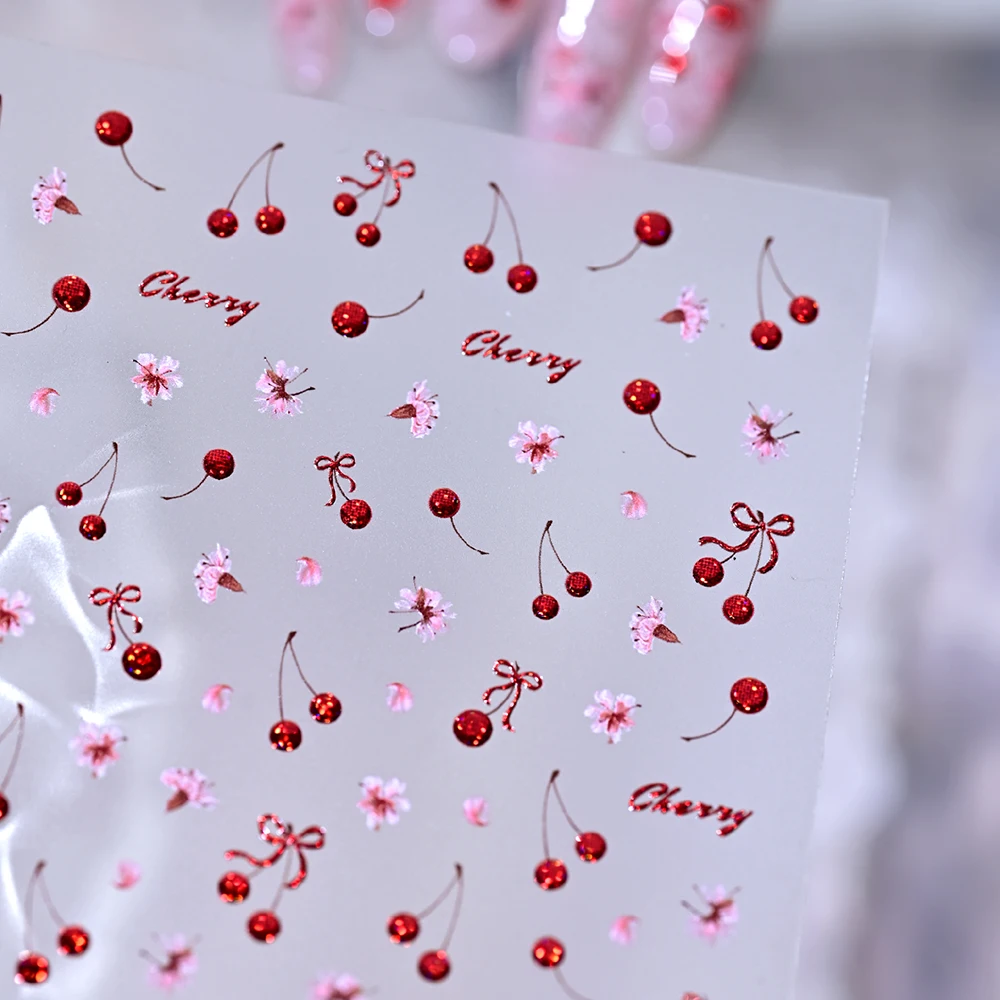 1Pcs 5D Glitter Jelly Red Cherry Nail Sticker Pink Cherry Blossoms Fruit Cherries Bow Nail Decals Summer Cute Manicure Decoratio
1Pcs 5D Glitter Jelly Red Cherry Nail Sticker Pink Cherry Blossoms Fruit Cherries Bow Nail Decals Summer Cute Manicure Decoratio