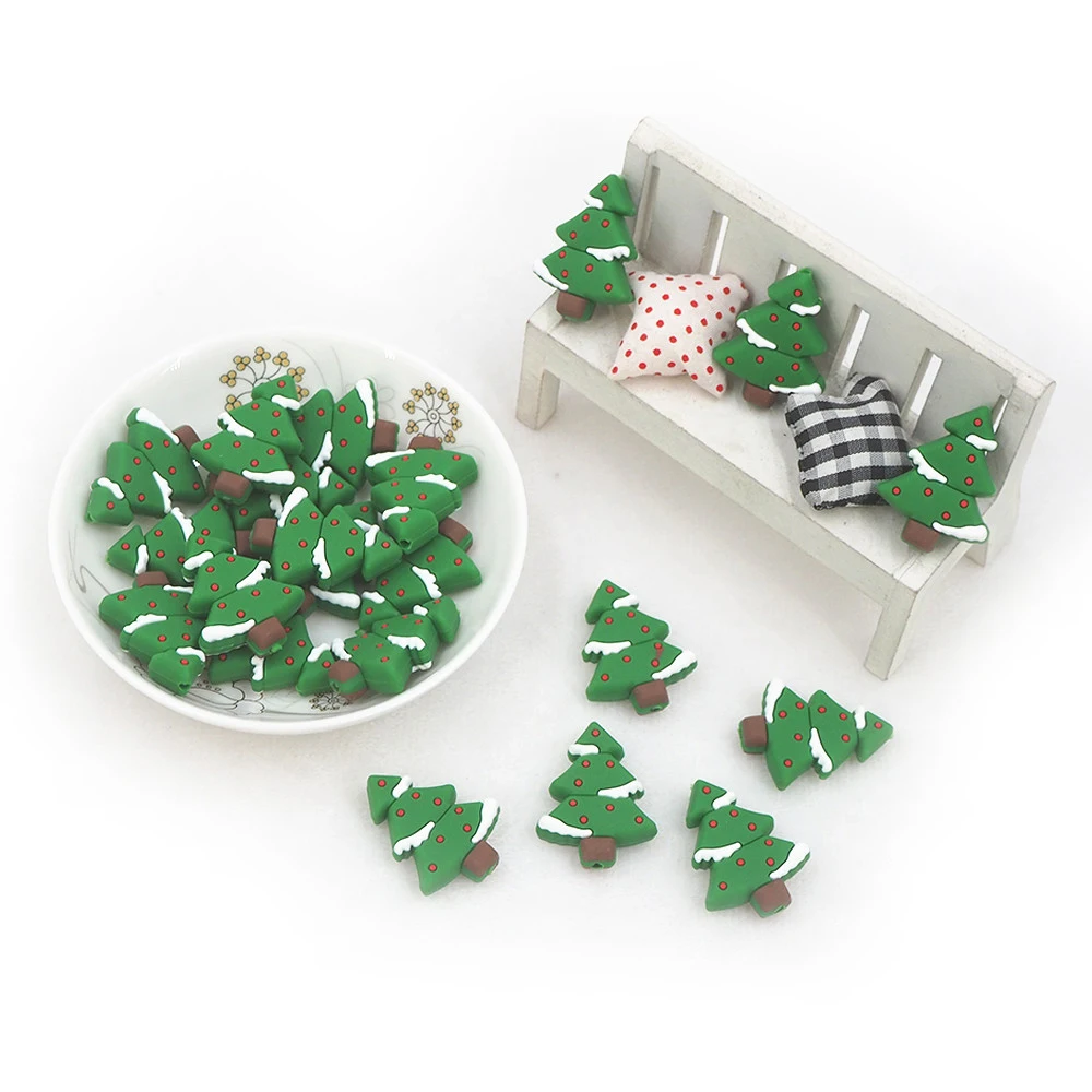 Chenkai 50pcs Christmas Tree Beads Silicone Bead BPA Free Baby Teething Infant Chewable Dummy Necklace Pacifier Toy Accessories
Chenkai 50pcs Christmas Tree Beads Silicone Bead BPA Free Baby Teething Infant Chewable Dummy Necklace Pacifier Toy Accessories