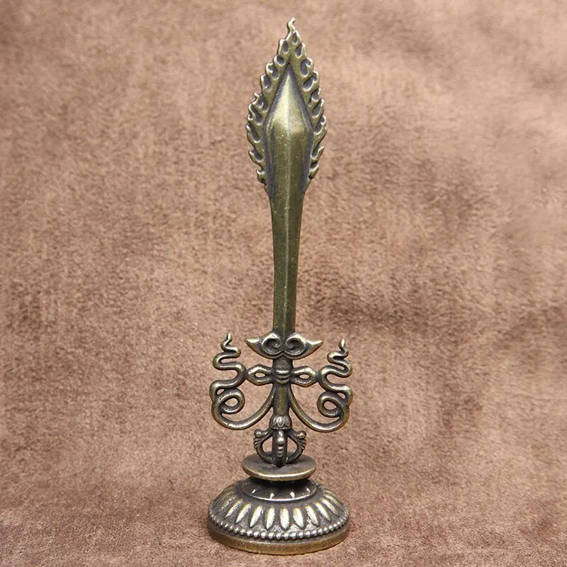 Copper Manjushri Wisdom Sword Tibetan Nepal Buddhist Talisman Instrument
Copper Manjushri Wisdom Sword Tibetan Nepal Buddhist Talisman Instrument