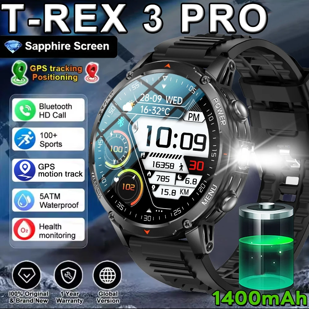 2026 New Military Outdoor Smart Watch Men 1400mAh 1.53-inch Screen IP68 Waterproof Bluetooth Call LED Flashlight Smartwatch Man
2026 New Military Outdoor Smart Watch Men 1400mAh 1.53-inch Screen IP68 Waterproof Bluetooth Call LED Flashlight Smartwatch Man