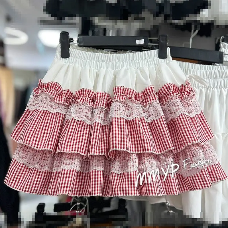 Lolita Lace Stitching Plaid Multi-layered Tutu Skirt Summer New Style Girl Short Skirt
Lolita Lace Stitching Plaid Multi-layered Tutu Skirt Summer New Style Girl Short Skirt