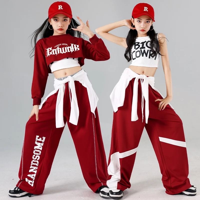 Hip Hop Girls Fashion Clothes Kid Kpop Stage Costume Red And White Jazz Dance Clothing Street Dance Wear Shuffle Pants AMY1372
Hip Hop Girls Fashion Clothes Kid Kpop Stage Costume Red And White Jazz Dance Clothing Street Dance Wear Shuffle Pants AMY1372
