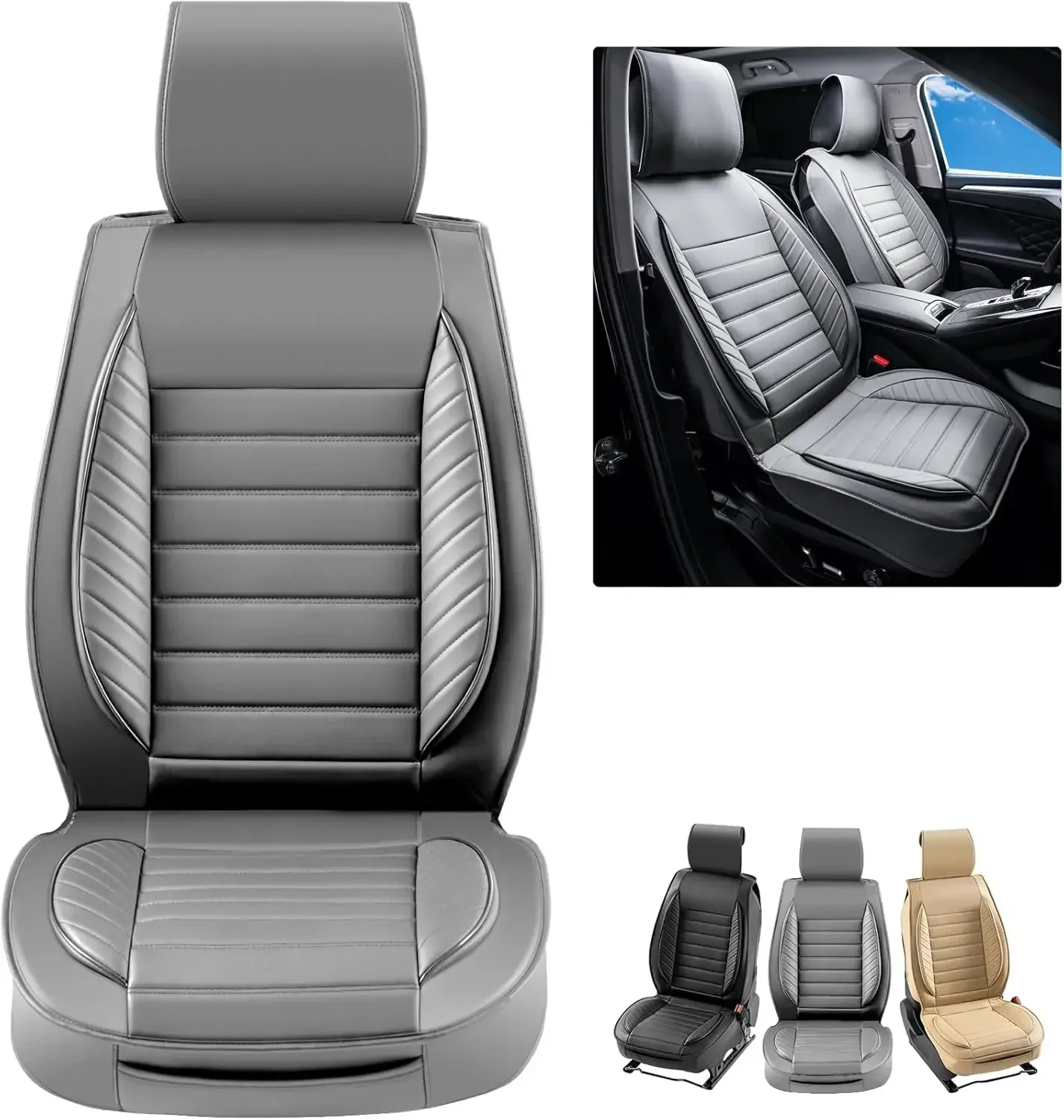 Seat Covers, Universal Car Seat Covers Front Seats, 2pcs Faux Leather Seat Cover, Semi-Enclosed Design
Seat Covers, Universal Car Seat Covers Front Seats, 2pcs Faux Leather Seat Cover, Semi-Enclosed Design
