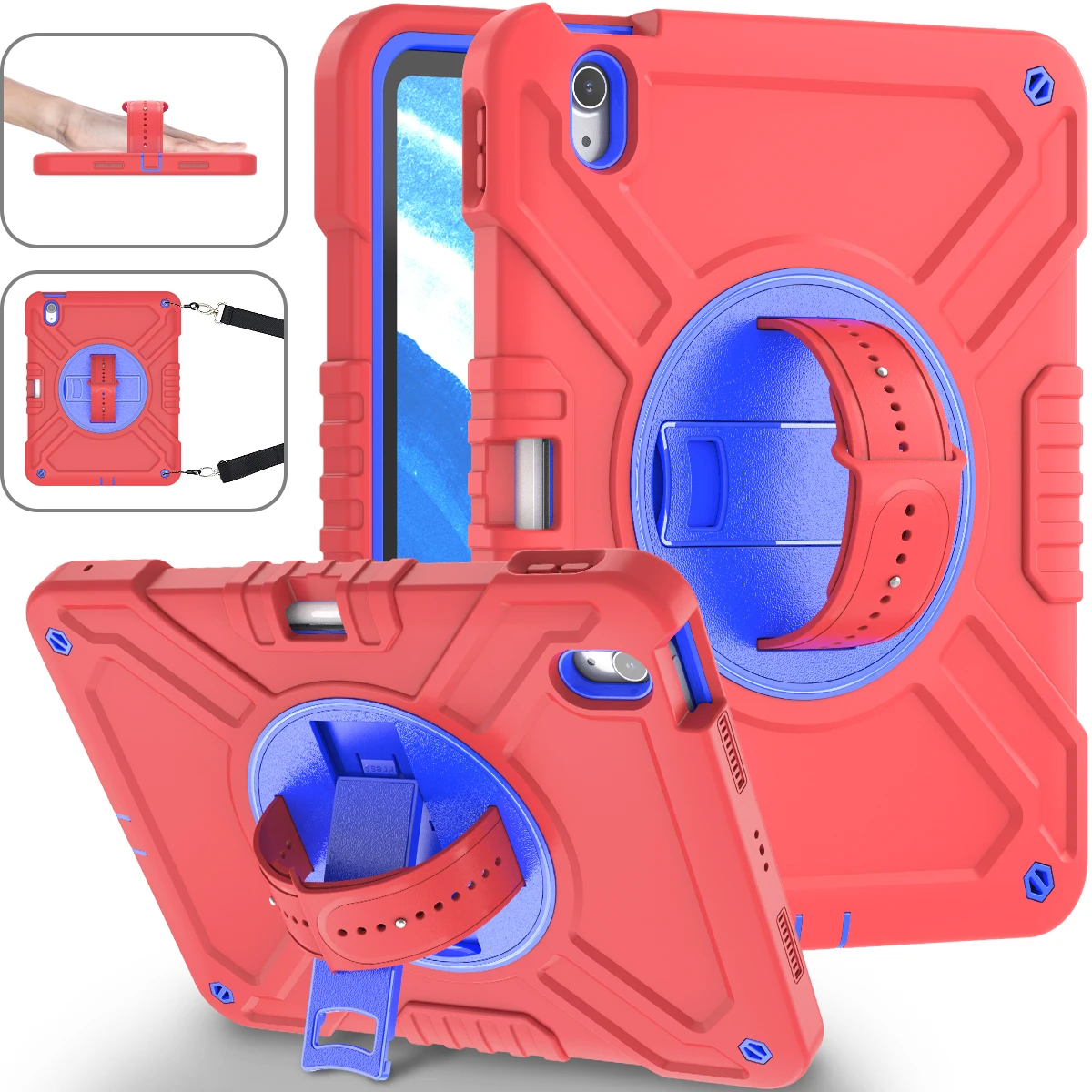 Case for iPad Air 11 Inch M3 2025/M2 2024, iPad Air 5th/4th Gen Case 10.9 Inch with 360° Rotate Stand /Hand Strap/Pencil Holder
Case for iPad Air 11 Inch M3 2025/M2 2024, iPad Air 5th/4th Gen Case 10.9 Inch with 360° Rotate Stand /Hand Strap/Pencil Holder