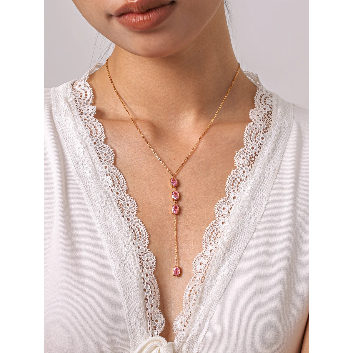 Colorful Zircon Y-Shaped Tassel Pendant Necklace Stainless Steel For Women Simple Elegance Geometric Luxury Quality Jewelry
Colorful Zircon Y-Shaped Tassel Pendant Necklace Stainless Steel For Women Simple Elegance Geometric Luxury Quality Jewelry