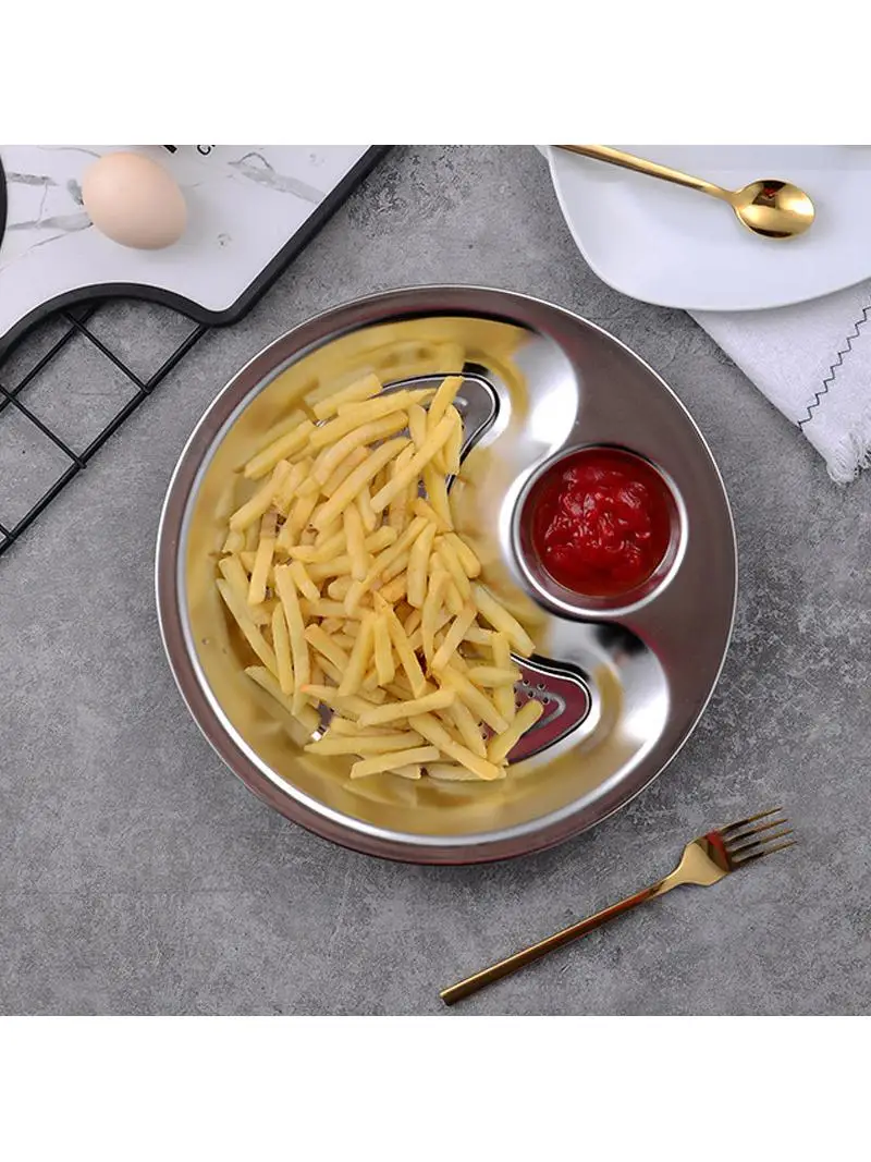 Thiened Stainl Steel round Double Layer Sted Dumpling Tray Practical Gift Plate Set Home Use Dumpling Tray
Thiened Stainl Steel round Double Layer Sted Dumpling Tray Practical Gift Plate Set Home Use Dumpling Tray