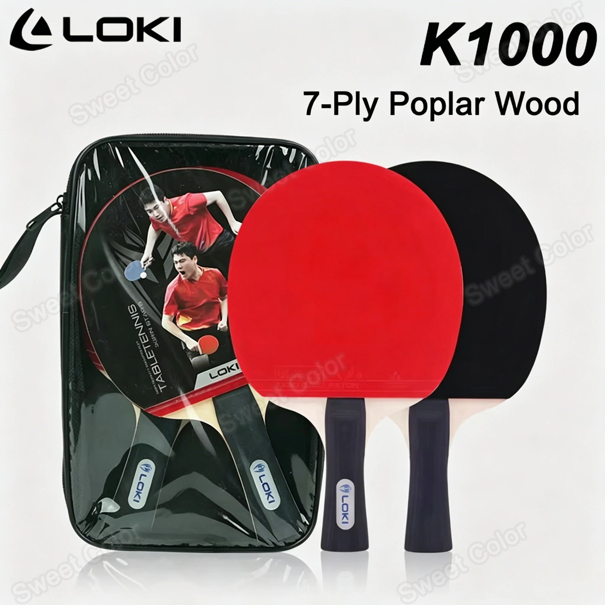 LOKI K1000 7-Ply Table Tennis Racket Poplar Wood Finished Ping Pong Paddles with Rxton 1 ITTF Rubber for Beginners Training
LOKI K1000 7-Ply Table Tennis Racket Poplar Wood Finished Ping Pong Paddles with Rxton 1 ITTF Rubber for Beginners Training