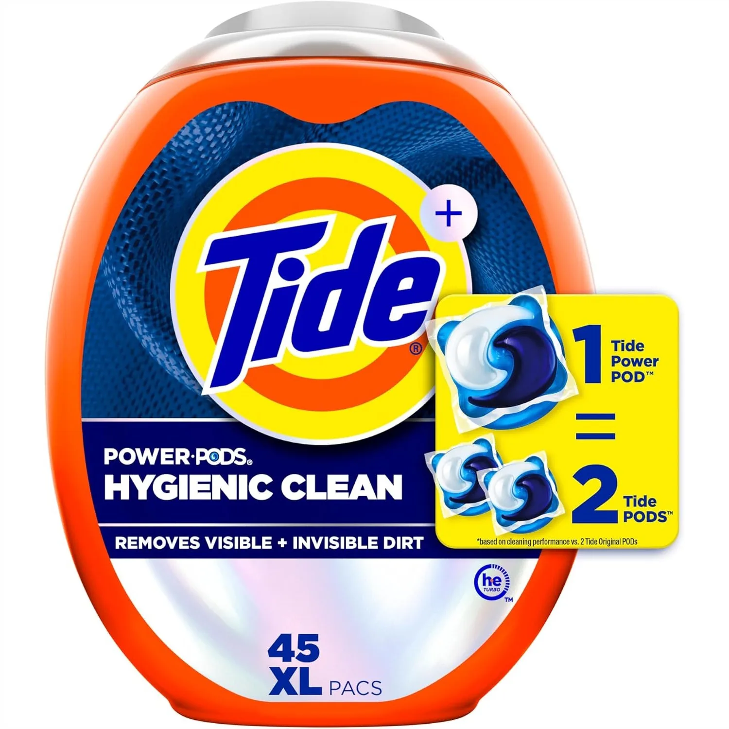 Laundry Detergent Pacs, Original Scent, 45 Count, Removes Visible and Invisible Dirt
Laundry Detergent Pacs, Original Scent, 45 Count, Removes Visible and Invisible Dirt