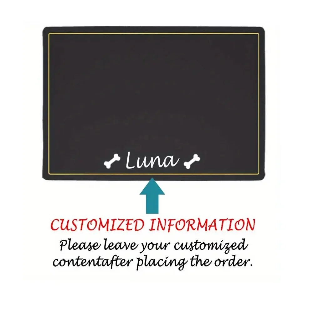 Customized Pet Name PU Leather Pet Bowl Mat Personalized Pet Drinking Water and Food Mat non-slip and water-absorbent Design
Customized Pet Name PU Leather Pet Bowl Mat Personalized Pet Drinking Water and Food Mat non-slip and water-absorbent Design