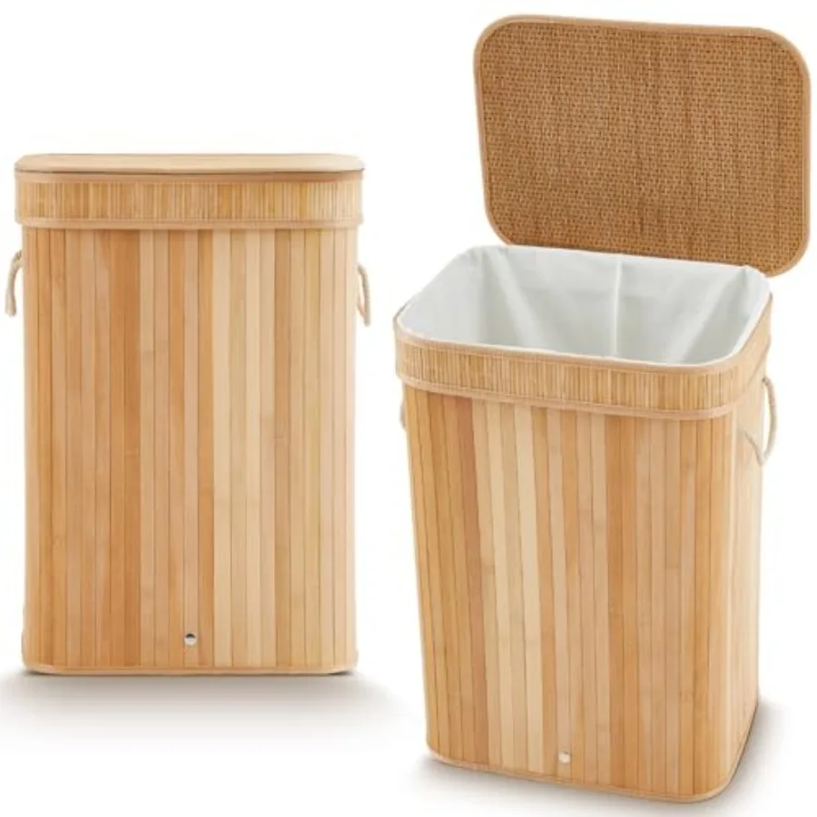 Pack Gallon Bamboo Slim Trash Can with Lid Large Foldable Slim Rectangular Garbage Can Laundry Basket Bamboo Waste Basket for B
Pack Gallon Bamboo Slim Trash Can with Lid Large Foldable Slim Rectangular Garbage Can Laundry Basket Bamboo Waste Basket for B