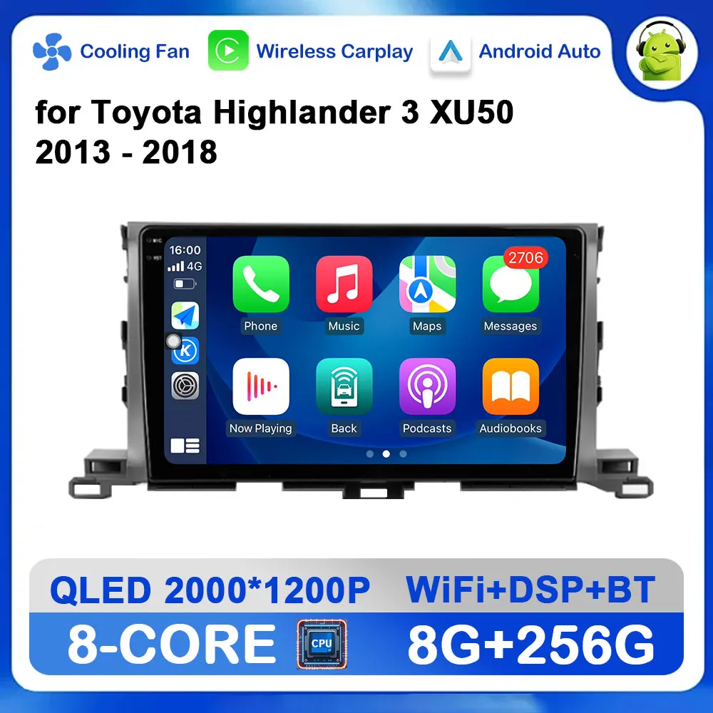 10 '' Car Multimedia Radio Video Player Android System for Toyota Highlander 3 XU50 2013 - 2018 GPS Navigation 4G BT Auto Tools
10 '' Car Multimedia Radio Video Player Android System for Toyota Highlander 3 XU50 2013 - 2018 GPS Navigation 4G BT Auto Tools