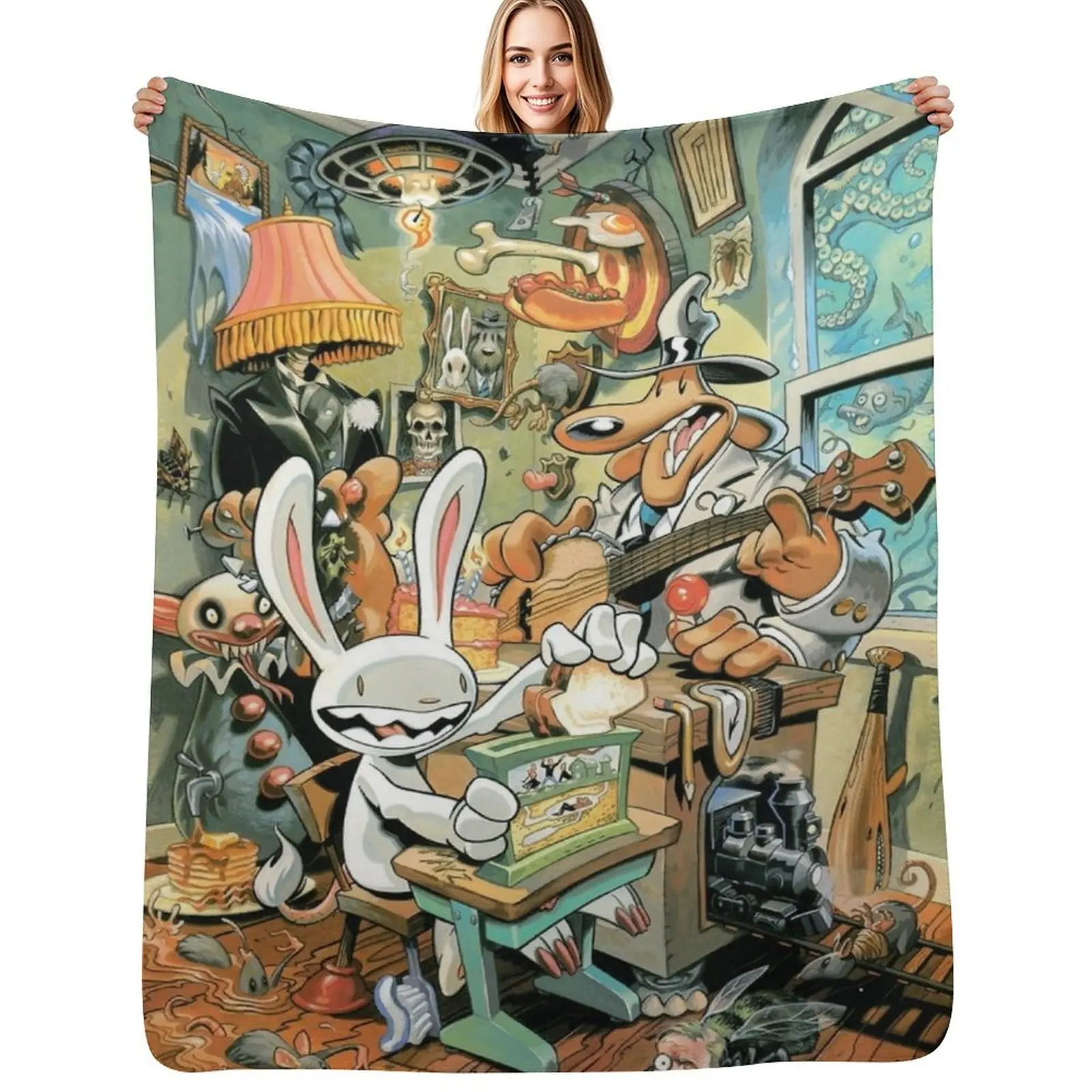Sam and Max Throw Blanket Soft Warm Blanket Gift for Grandparents
Sam and Max Throw Blanket Soft Warm Blanket Gift for Grandparents