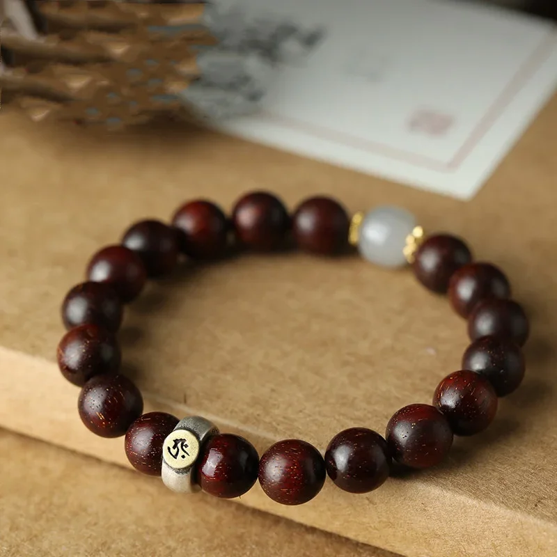 Small Leaf Red Sandalwood Bracelet with Hetian Yuyan Purple Old Type Beads S925 Silver Zodiac Original Life Male and Female
Small Leaf Red Sandalwood Bracelet with Hetian Yuyan Purple Old Type Beads S925 Silver Zodiac Original Life Male and Female