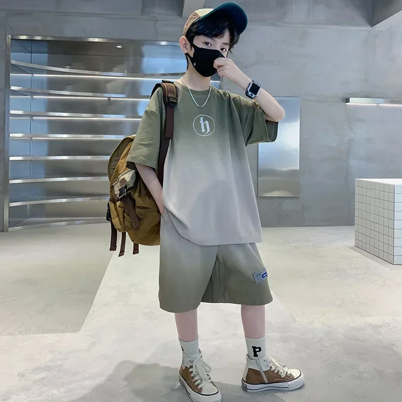 Toddler Boy Outfits Clothes Children's Set Short Sleeve 5 6 7 8 9 10 11 12 13 14 15 Year Korean Children's Top and Bottom Set
Toddler Boy Outfits Clothes Children's Set Short Sleeve 5 6 7 8 9 10 11 12 13 14 15 Year Korean Children's Top and Bottom Set