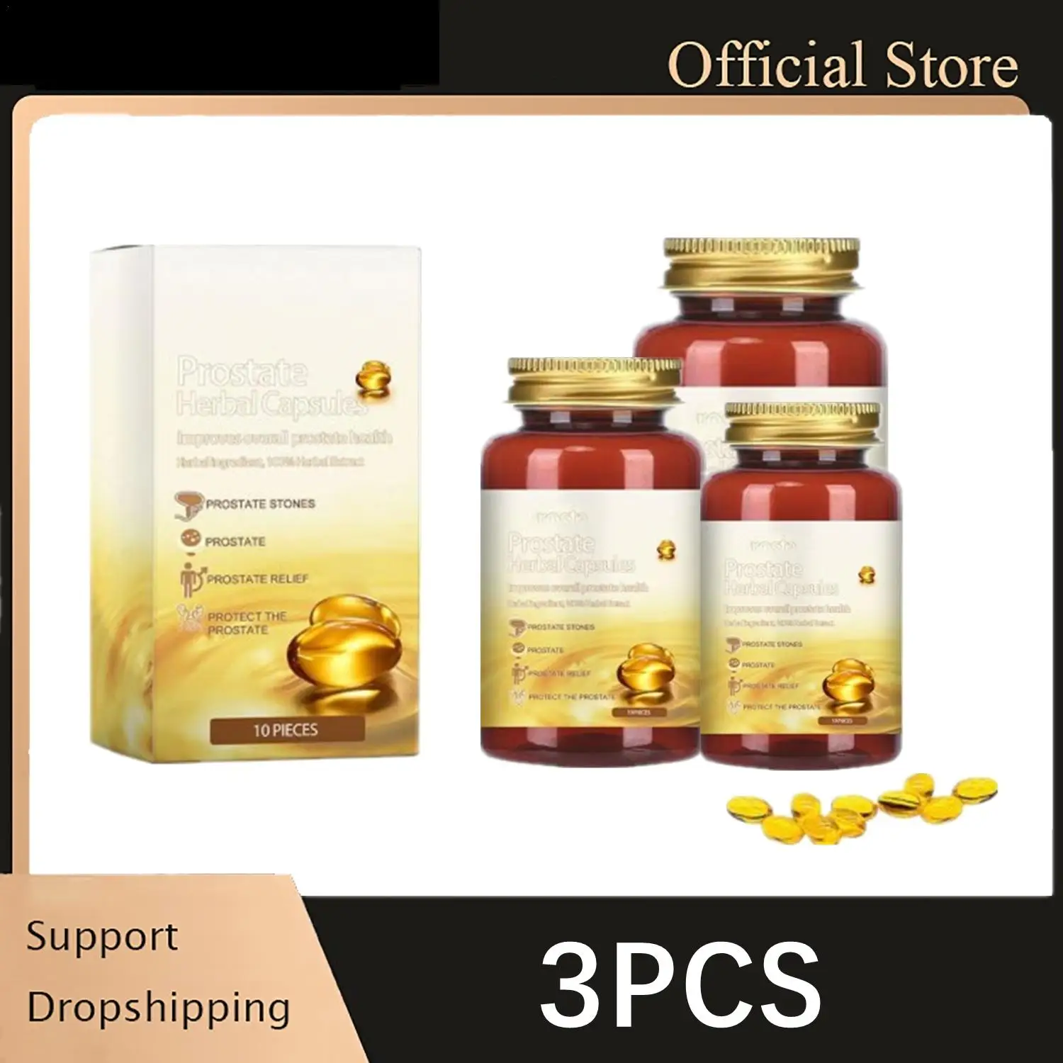 3 Bottles Prostate Natural Herbal Capsules Prostate Urgency Symptoms Remover Capsules For Men Soothing Body Health Care
3 Bottles Prostate Natural Herbal Capsules Prostate Urgency Symptoms Remover Capsules For Men Soothing Body Health Care