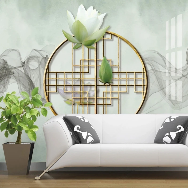 Custom Art Photo Mural New Chinese Style Artistic Painting Decoration Wallpaper Smoke Lotus Floral Pattern Wall Paper Home Decor
Custom Art Photo Mural New Chinese Style Artistic Painting Decoration Wallpaper Smoke Lotus Floral Pattern Wall Paper Home Decor
