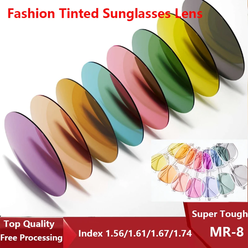 Fashion Optical Prescription Tinted Sunglasses Lens 1.56 1.61 1.67 1.74 Ultra Thin Colored Dying Myopia Outdoor Sun Lenses 2pcs
Fashion Optical Prescription Tinted Sunglasses Lens 1.56 1.61 1.67 1.74 Ultra Thin Colored Dying Myopia Outdoor Sun Lenses 2pcs