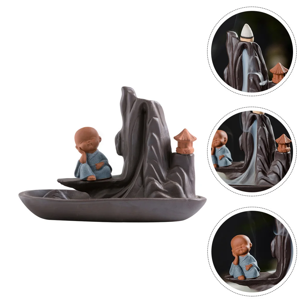 Backflow Censer Ceramic Incense Holder Desktop Decor Indoor Incense Burning Base for Meditation Sleep Relaxation 
Backflow Censer Ceramic Incense Holder Desktop Decor Indoor Incense Burning Base for Meditation Sleep Relaxation