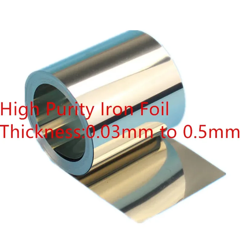 Iron Foil 99.99% Pure Fe Thin Sheet Plate width(100mm and 200mm) Iron Foil length 1 m Experimental study
Iron Foil 99.99% Pure Fe Thin Sheet Plate width(100mm and 200mm) Iron Foil length 1 m Experimental study