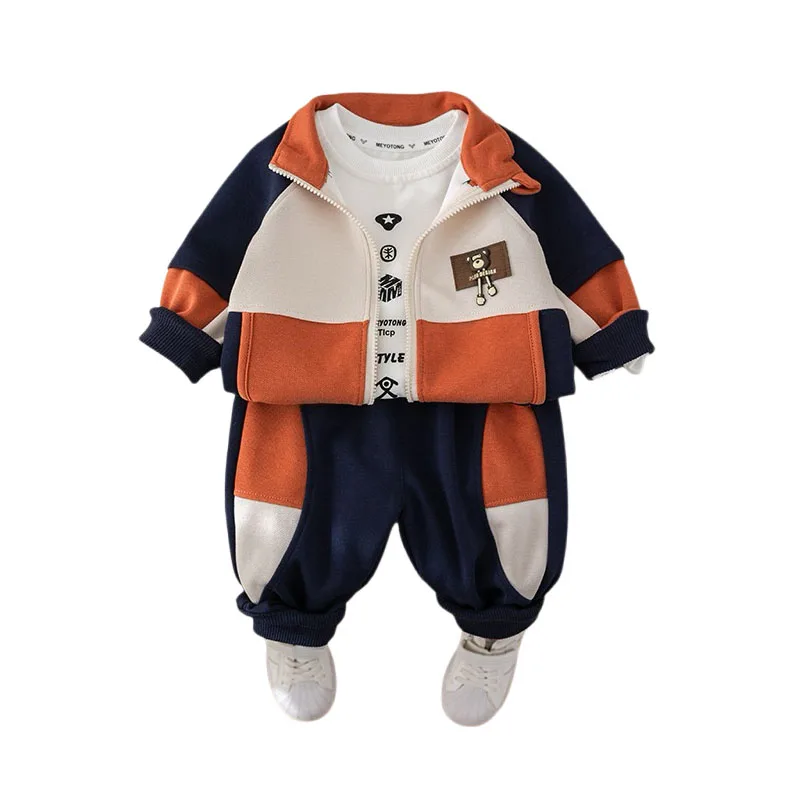 Baby Boy Clothes 2024 New Spring Autumn Letter Patchwork Zipper Long Sleeve Jackets + White T-shirts + Pants Kids Sweatsuit Sets
Baby Boy Clothes 2024 New Spring Autumn Letter Patchwork Zipper Long Sleeve Jackets + White T-shirts + Pants Kids Sweatsuit Sets