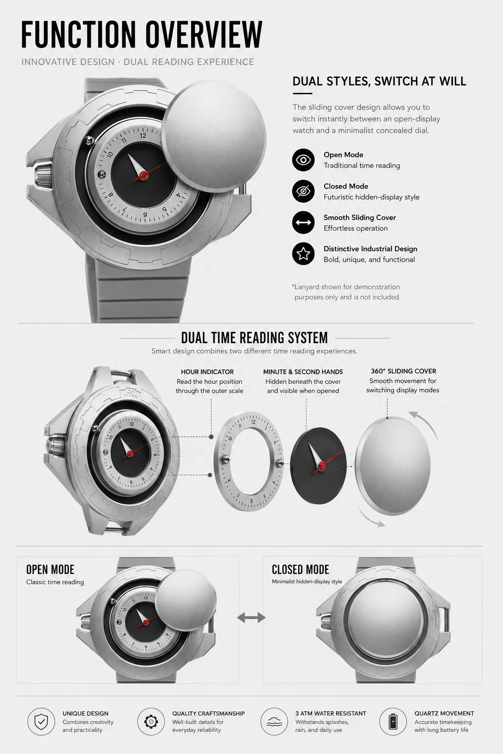 Gravity Series-Airship 360° Rotating Gorman Watch DG0133 Men's Quartz Watch Creative Cover Modern Gift Spaceship Futuristic Cool
Gravity Series-Airship 360° Rotating Gorman Watch DG0133 Men's Quartz Watch Creative Cover Modern Gift Spaceship Futuristic Cool