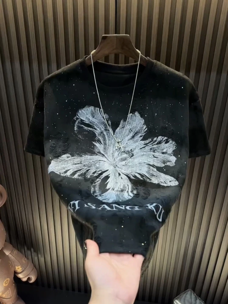 Fall Winter Men's Fashion Trendy Lightweight Luxury Loose round Neck Short Sleeve T-Shirt Star Print Hole Punch Design Cotton...
Fall Winter Men's Fashion Trendy Lightweight Luxury Loose round Neck Short Sleeve T-Shirt Star Print Hole Punch Design Cotton...