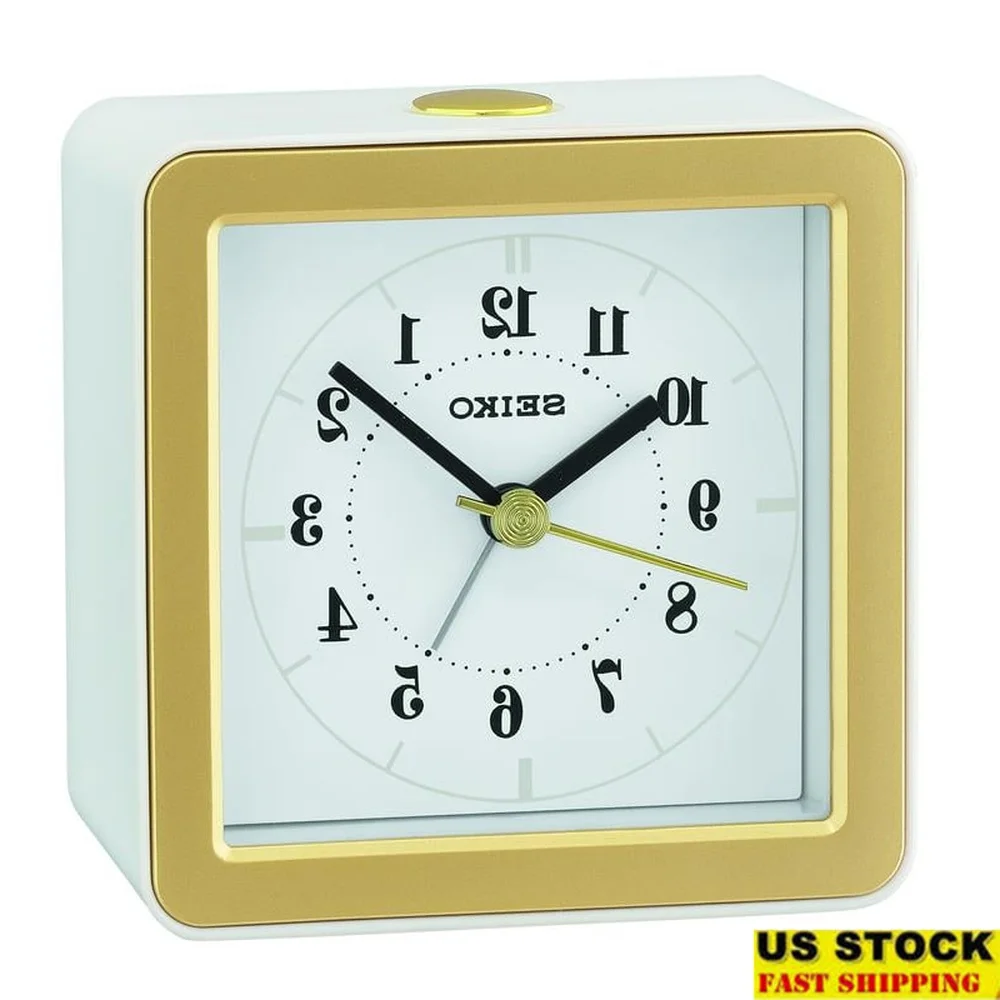 Analog Quartz Alarm Clock Square Shape Snooze Function LED Flashing Light Powered by AA Battery Quiet Sweep Design
Analog Quartz Alarm Clock Square Shape Snooze Function LED Flashing Light Powered by AA Battery Quiet Sweep Design