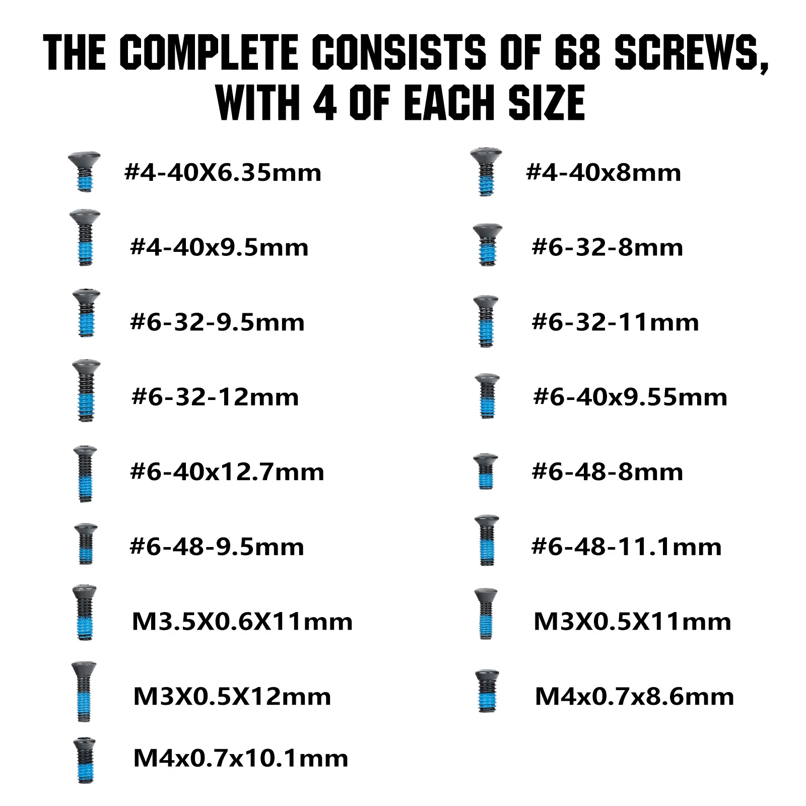 Набор винтов ohhunt, 68 шт., для оптики с красной точкой и креплением # 6-48 # 4-40 # 6-32 # Винт M3 M3,5 и M4 6-40
Набор винтов ohhunt, 68 шт., для оптики с красной точкой и креплением # 6-48 # 4-40 # 6-32 # Винт M3 M3,5 и M4 6-40