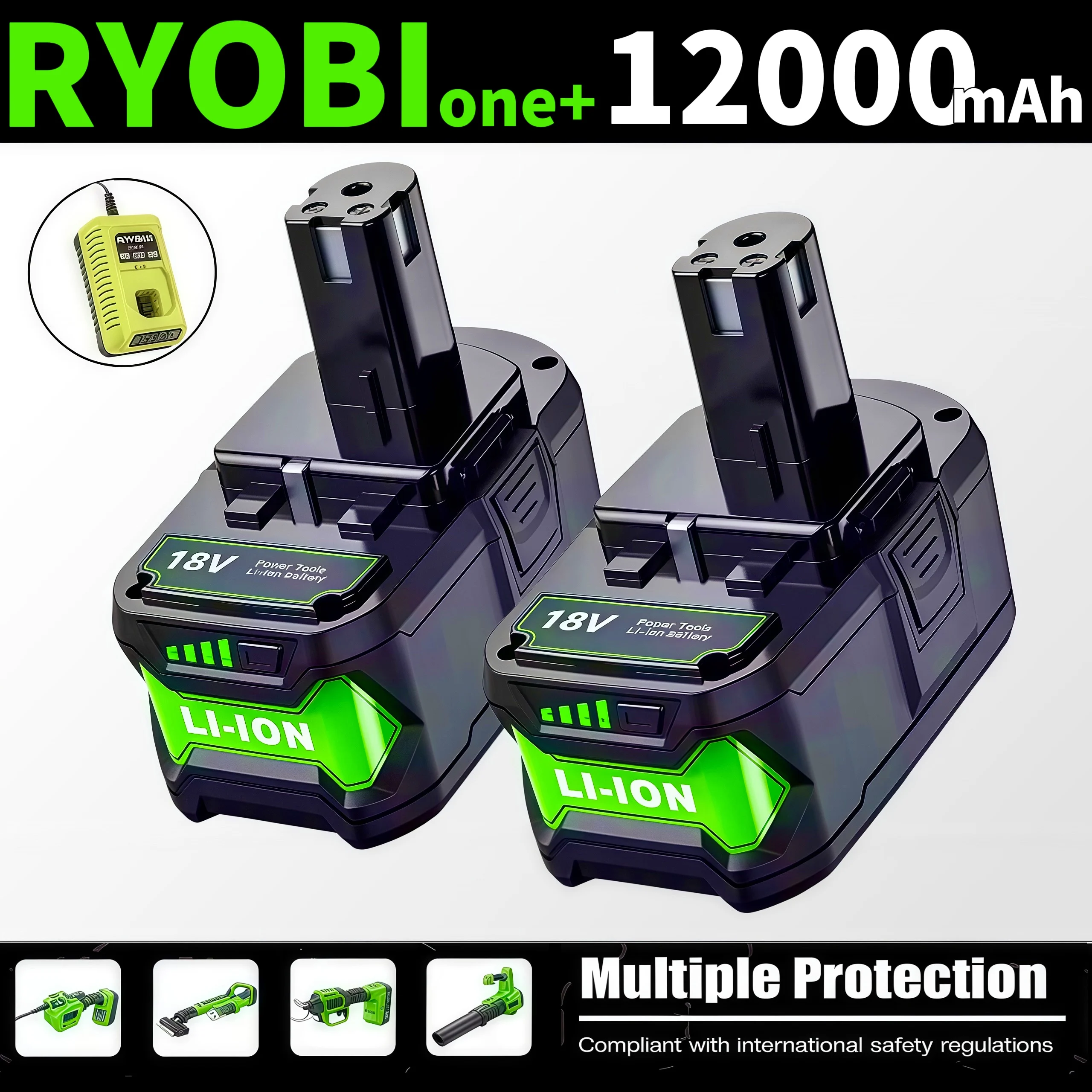 RYOBI P108 12000mAh 18VBattery Replacement for ONE+ Series, Works with P203 P204 P210 RB18L50 RB18L20, Lithium-ion High Capacity
RYOBI P108 12000mAh 18VBattery Replacement for ONE+ Series, Works with P203 P204 P210 RB18L50 RB18L20, Lithium-ion High Capacity