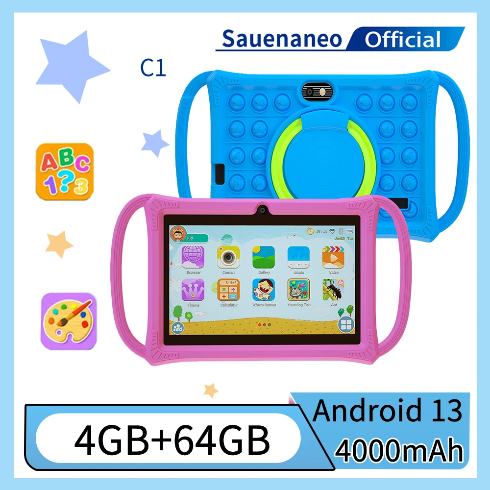 BDF Kids Tablet Toddler Tablets with Shockproof Protective Case, Parental Control, Dual Camera, Bluetooth, WiFi, 7.0 inch
BDF Kids Tablet Toddler Tablets with Shockproof Protective Case, Parental Control, Dual Camera, Bluetooth, WiFi, 7.0 inch
