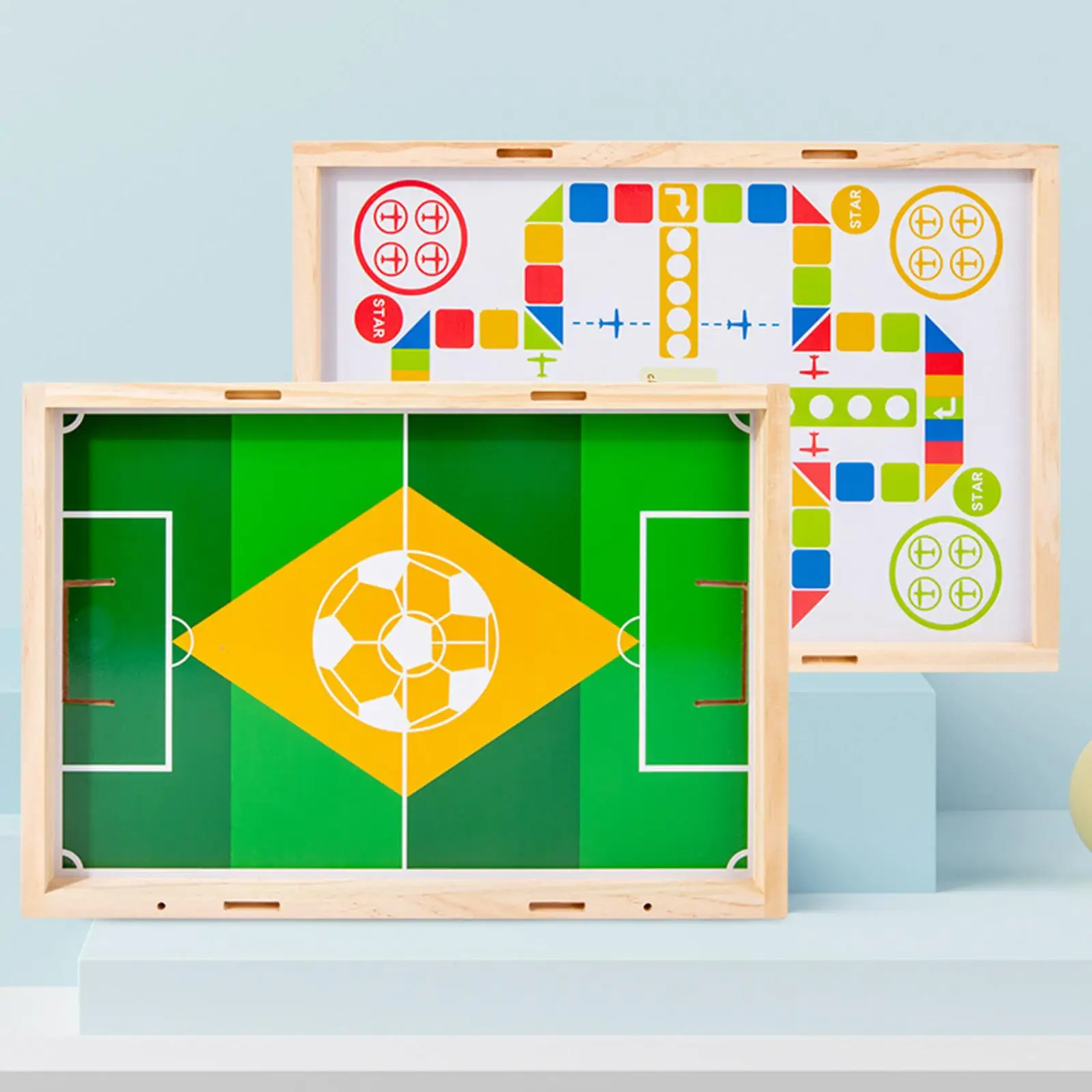Double Sided Board Football Game Flying Chess Intellectual Developmental Competitive Soccer for Adults Kids Children
Double Sided Board Football Game Flying Chess Intellectual Developmental Competitive Soccer for Adults Kids Children