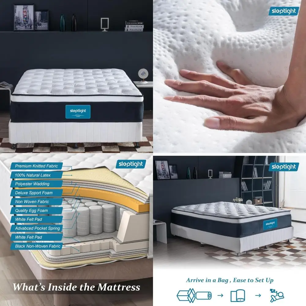 Medium Firm Pocket Spring Hybrid RV Mattress, 12-Inch Pillow Top Queen Size for Camping Comfort
Medium Firm Pocket Spring Hybrid RV Mattress, 12-Inch Pillow Top Queen Size for Camping Comfort