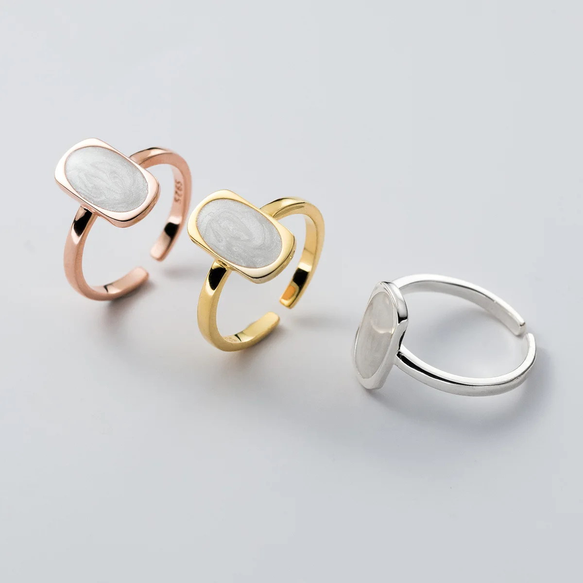 925 Sterling Silver Adjustable Rings For Women Drip Glue Ellipse Luxury Fine Jewelry Vintage Accessories Jewellery Argent 925
925 Sterling Silver Adjustable Rings For Women Drip Glue Ellipse Luxury Fine Jewelry Vintage Accessories Jewellery Argent 925