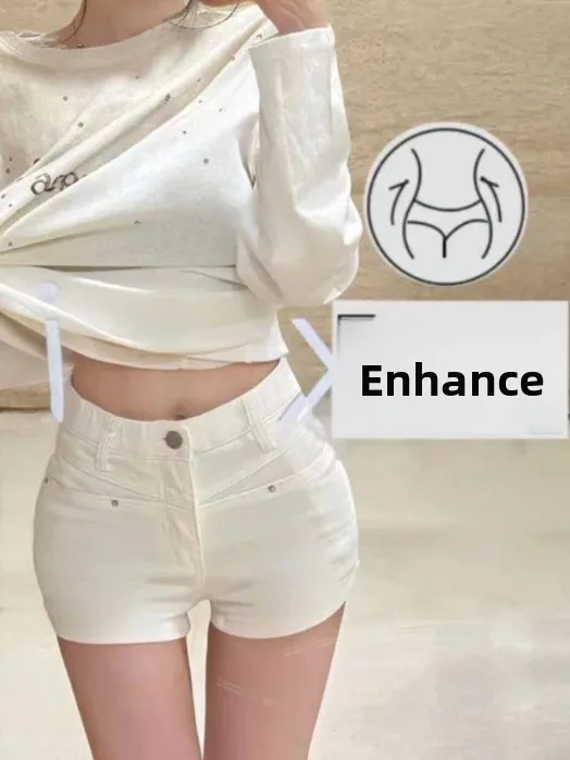 High Waist Slimming High Waist Cotton Stretch Denim Shorts with Hip Padding Pure Color Design Straight Leg Butt Covering Hot ...
High Waist Slimming High Waist Cotton Stretch Denim Shorts with Hip Padding Pure Color Design Straight Leg Butt Covering Hot ...