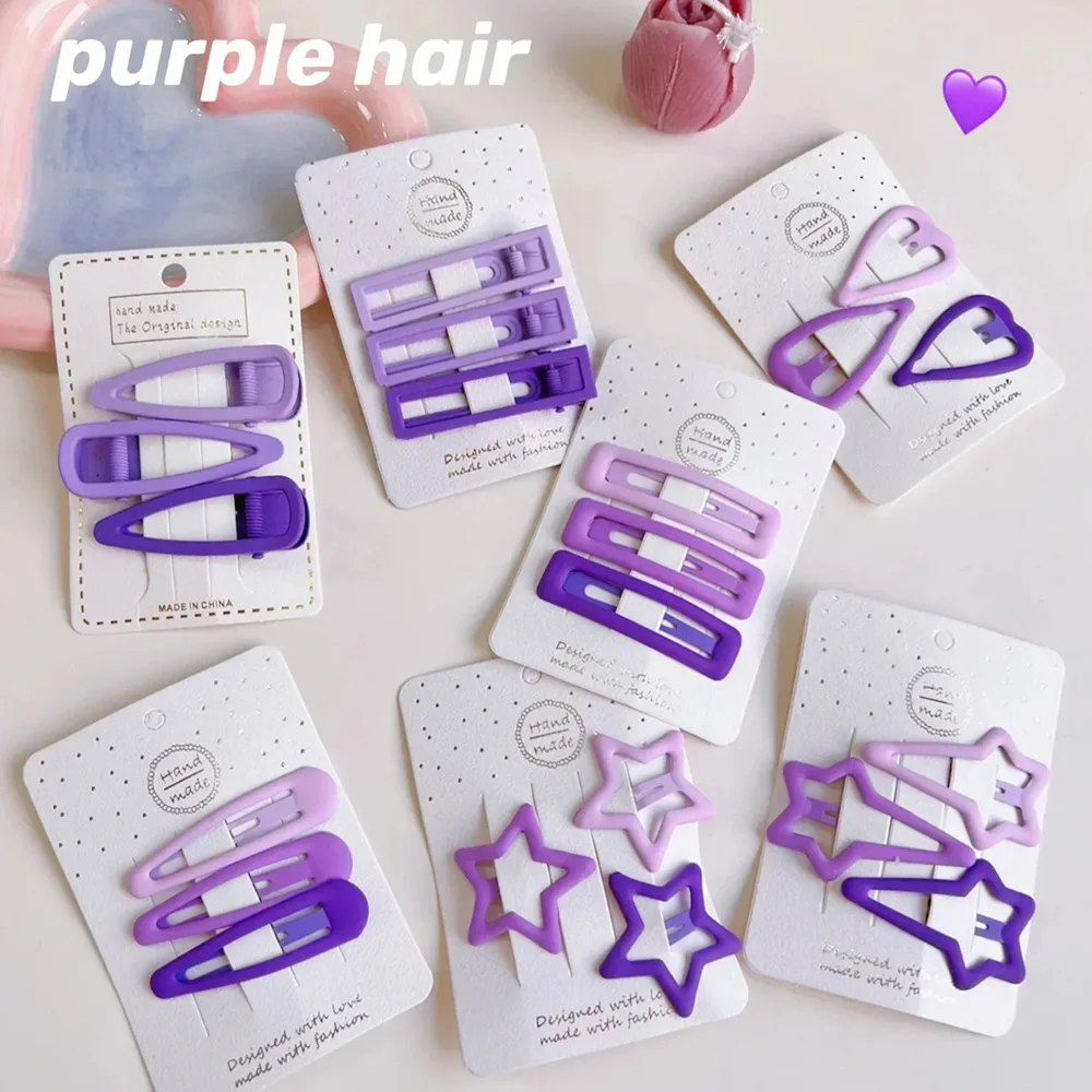 3pcs/set Girls Purple Gradient Hair Pin Sweet Basic Star Dripping Hair Clips for Girls Kids Headwear Headdress Hair Accessories
3pcs/set Girls Purple Gradient Hair Pin Sweet Basic Star Dripping Hair Clips for Girls Kids Headwear Headdress Hair Accessories
