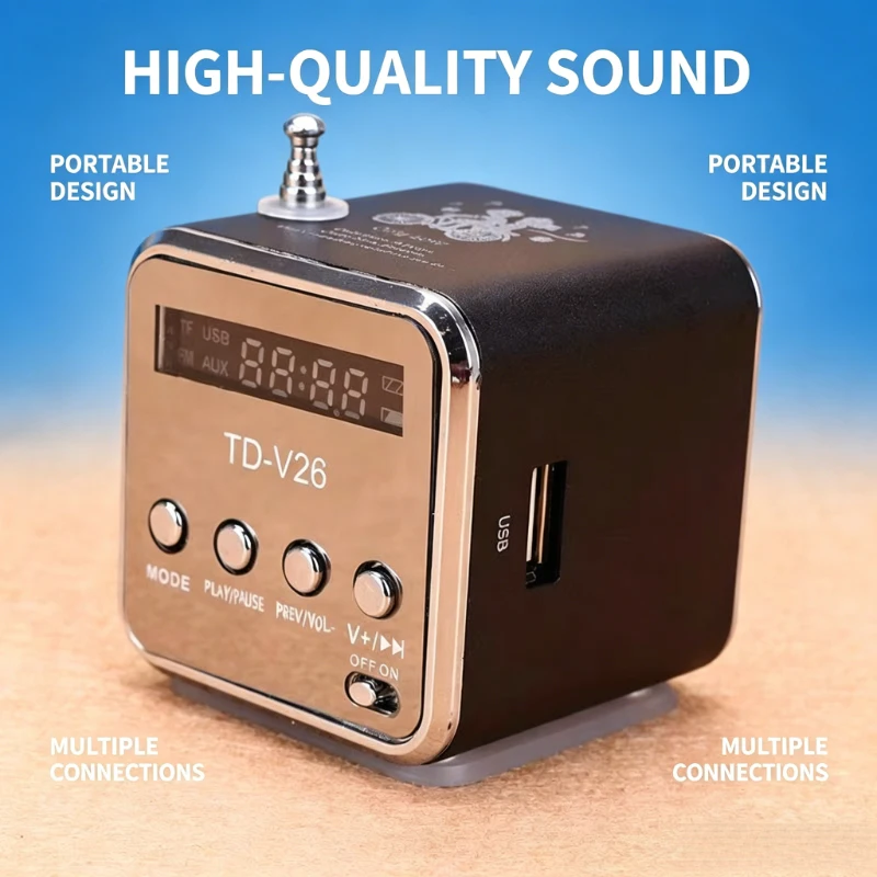 Mini Portable Bluetooth Speaker, Outdoor Wireless Bass Subwoofer, Compact Personal Audio Player with Rich Bass, Support TF/USB/A
Mini Portable Bluetooth Speaker, Outdoor Wireless Bass Subwoofer, Compact Personal Audio Player with Rich Bass, Support TF/USB/A