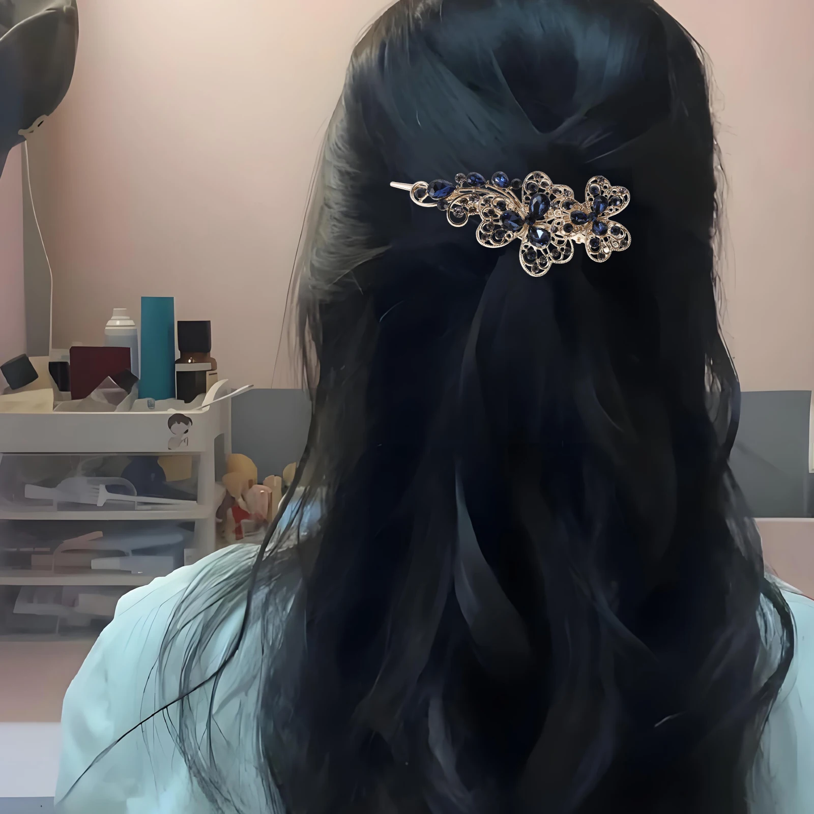 Rhinestone Crystal Flower Hair Clip Elegant Metal Barrette Alligator Hairpin Decorative Accessory for Women Wedding 
Rhinestone Crystal Flower Hair Clip Elegant Metal Barrette Alligator Hairpin Decorative Accessory for Women Wedding