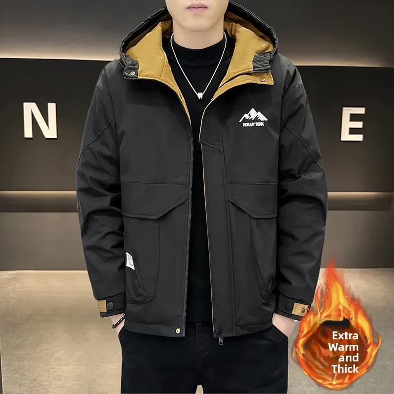 Men's Thiened Cotton Jaet Hooded Warmth Workwear Outerwear Autumn Winter New Faion Brand Windbreaker Coat Casual Sle
Men's Thiened Cotton Jaet Hooded Warmth Workwear Outerwear Autumn Winter New Faion Brand Windbreaker Coat Casual Sle