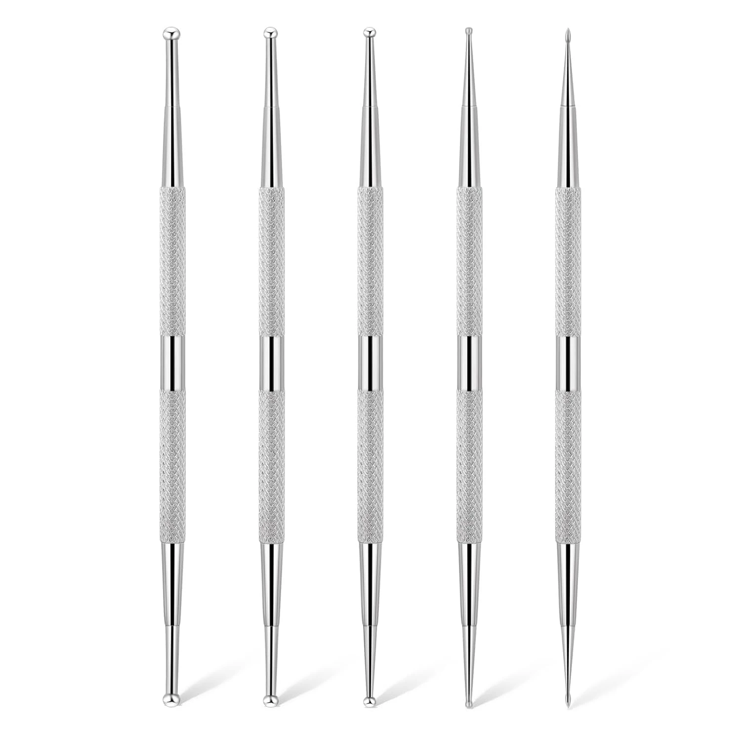High-Quality Flawless 5pcs Stainless Steel Manicure Kit with Essential High-Tip Paint Pens and 2 Way Dotting Pens for Precision
High-Quality Flawless 5pcs Stainless Steel Manicure Kit with Essential High-Tip Paint Pens and 2 Way Dotting Pens for Precision