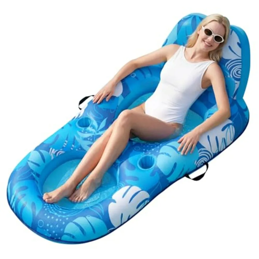 Premium Pool Floats Lounger for Adults - Inflatable Fabric Covered Float Recliner Pool Lounge Chair with Backrest Cup Holders f
Premium Pool Floats Lounger for Adults - Inflatable Fabric Covered Float Recliner Pool Lounge Chair with Backrest Cup Holders f