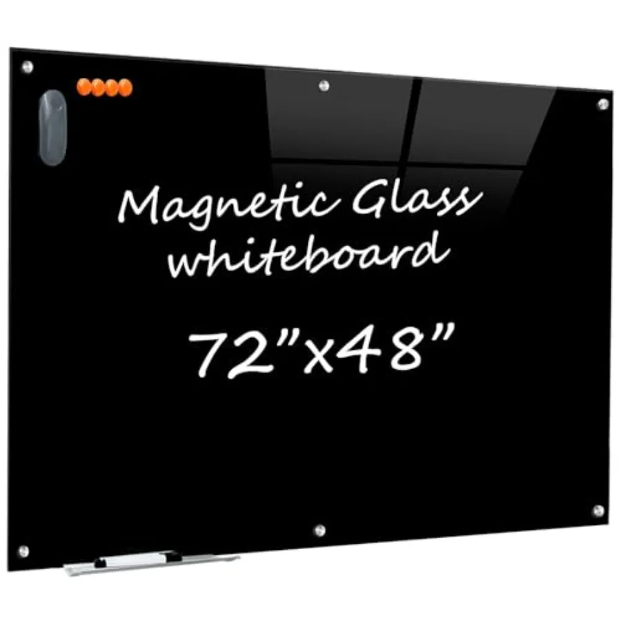 Магнитная стеклянная доска для сухого стирания - 72x48 дюймов, большая безрамная белая доска из прозрачного стекла с суперпрочным покрытием
Магнитная стеклянная доска для сухого стирания - 72x48 дюймов, большая безрамная белая доска из прозрачного стекла с суперпрочным покрытием