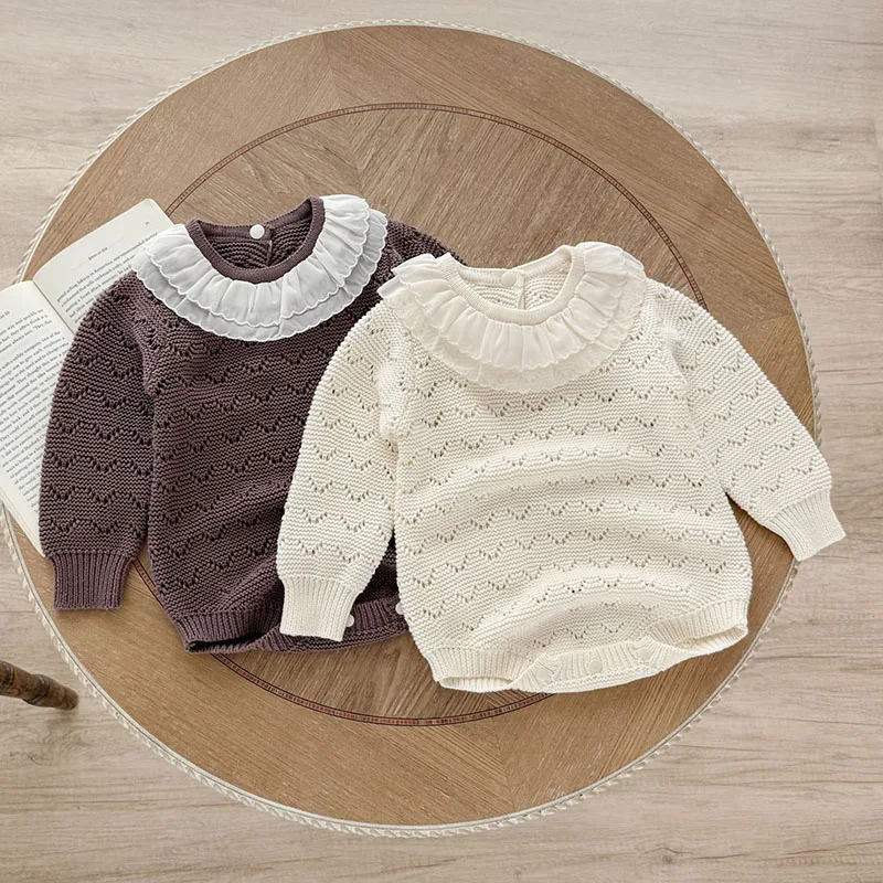 2025 New Autumn 0-24M Baby Clothing Toddler Baby Girl Knitted Romper Long Sleeved Solid Color Infant Baby Girls Knitted Jumpsuit
2025 New Autumn 0-24M Baby Clothing Toddler Baby Girl Knitted Romper Long Sleeved Solid Color Infant Baby Girls Knitted Jumpsuit