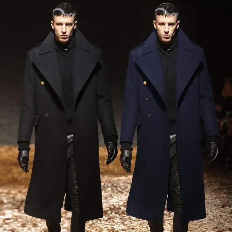 Vintage Men Long Coat Wool Blends Peaked Lapel Warm Overcoat Fashionable Single Breasted Plus Size Business Blazers Customized
Vintage Men Long Coat Wool Blends Peaked Lapel Warm Overcoat Fashionable Single Breasted Plus Size Business Blazers Customized