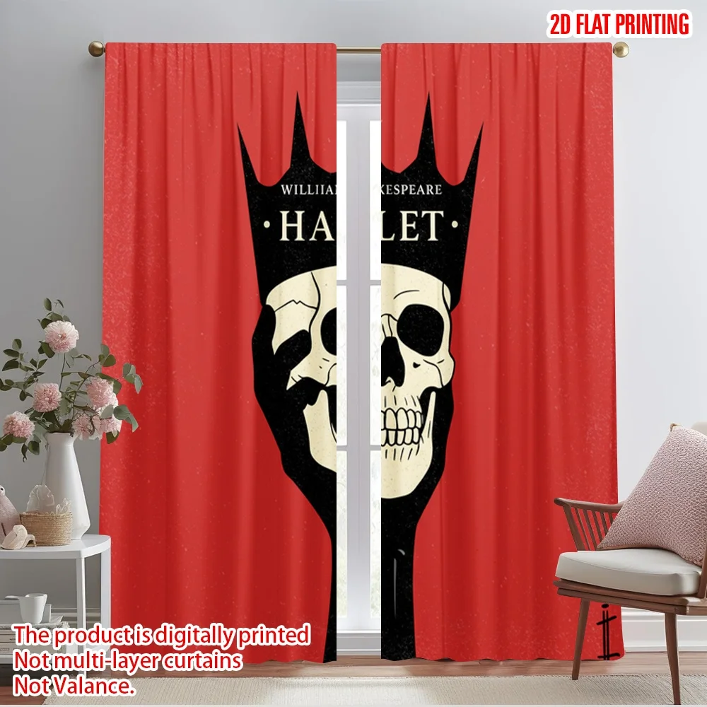2pcs 2D flat printing Curtains Shakespeare Hamlet Skull Crown Polyester Without Electricity Holiday Decorations for room decor
2pcs 2D flat printing Curtains Shakespeare Hamlet Skull Crown Polyester Without Electricity Holiday Decorations for room decor