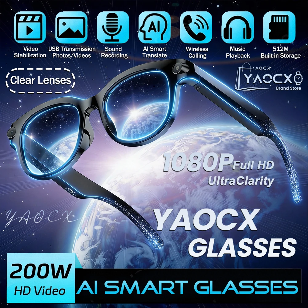 Умные очки AI 2026 с HD-камерой 200 Мп, переводом 1080P, голосовым помощником AI, воспроизведением музыки и LED-фонариком для мужчин и женщин
Умные очки AI 2026 с HD-камерой 200 Мп, переводом 1080P, голосовым помощником AI, воспроизведением музыки и LED-фонариком для мужчин и женщин