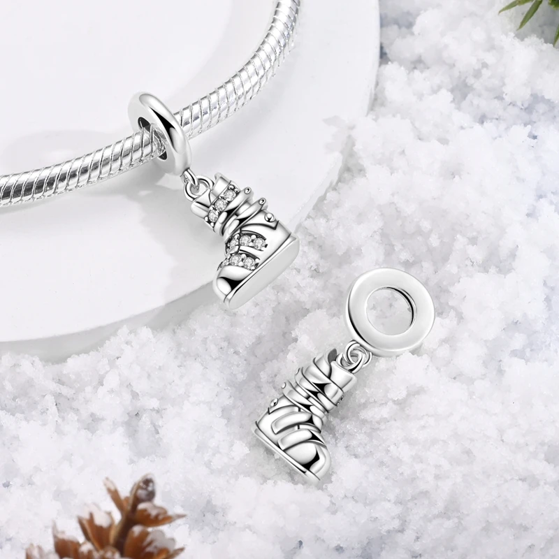 925 Sterling Silver Ski Boot Charms Bead CZ Zirconium Dangle Fit Original Bracelet DIY Women Jewelry Gift
925 Sterling Silver Ski Boot Charms Bead CZ Zirconium Dangle Fit Original Bracelet DIY Women Jewelry Gift