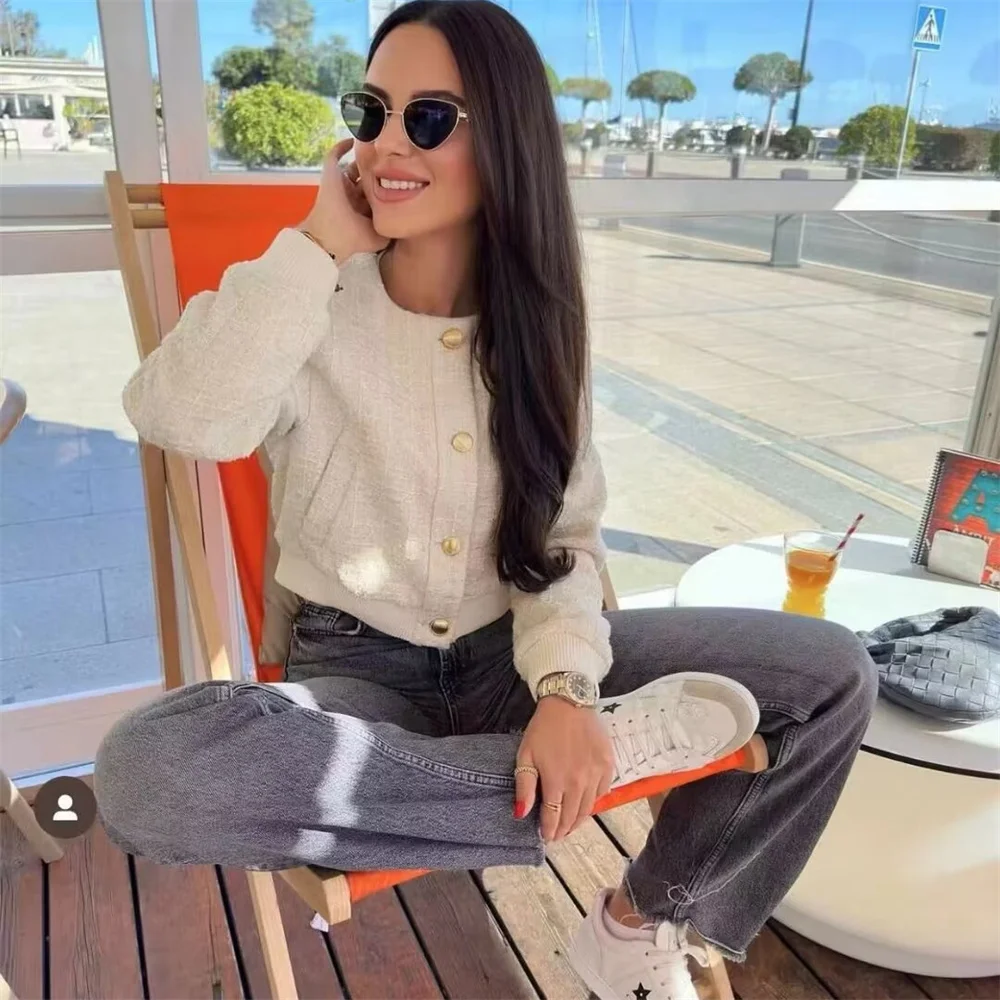 Taop&Za 2024 Spring New Product Women's Fashion and Casual Versatile Short Textured Short Pilot Jacket Coat
Taop&Za 2024 Spring New Product Women's Fashion and Casual Versatile Short Textured Short Pilot Jacket Coat