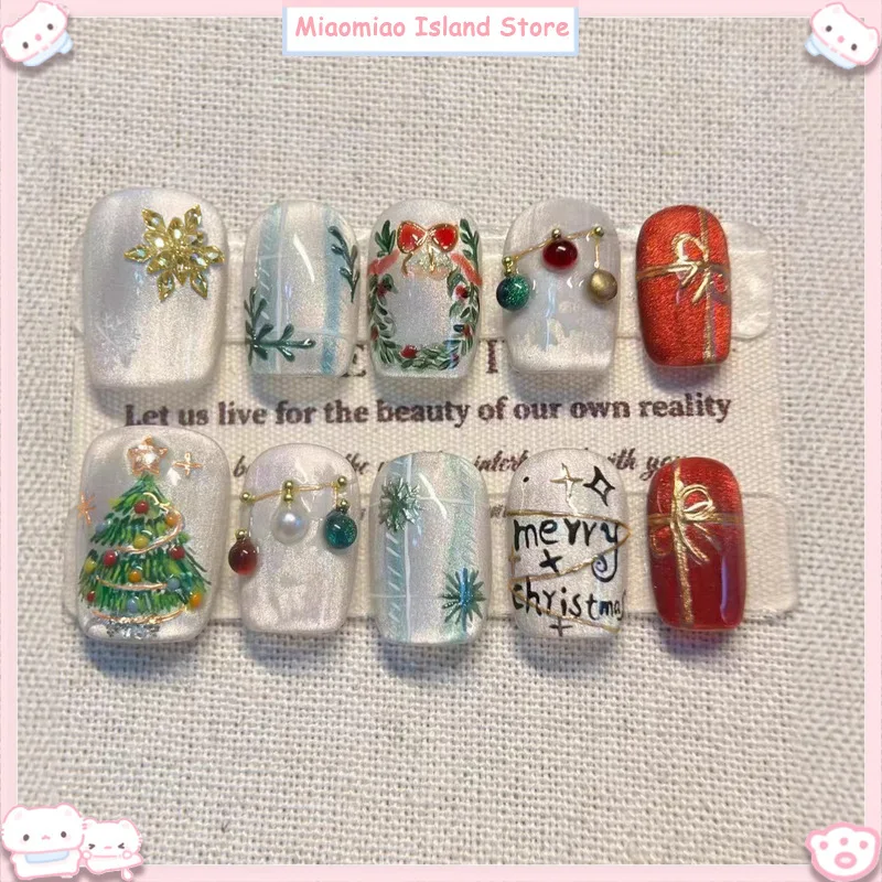 Gold-Plated 3d Christmas Tree Nail Art Press-On Wearable False Nails European Style Cat'S Eye Snowflake Design Beauty Health
Gold-Plated 3d Christmas Tree Nail Art Press-On Wearable False Nails European Style Cat'S Eye Snowflake Design Beauty Health