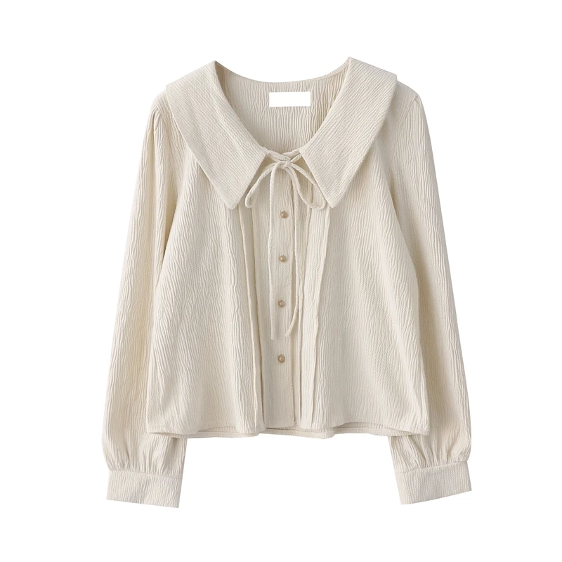 2025 Autumn French-style Blouse Corduroy Turn-down Collar Single-breasted Shirts Gentle Ladies Retro Apricot Colour Tops
2025 Autumn French-style Blouse Corduroy Turn-down Collar Single-breasted Shirts Gentle Ladies Retro Apricot Colour Tops