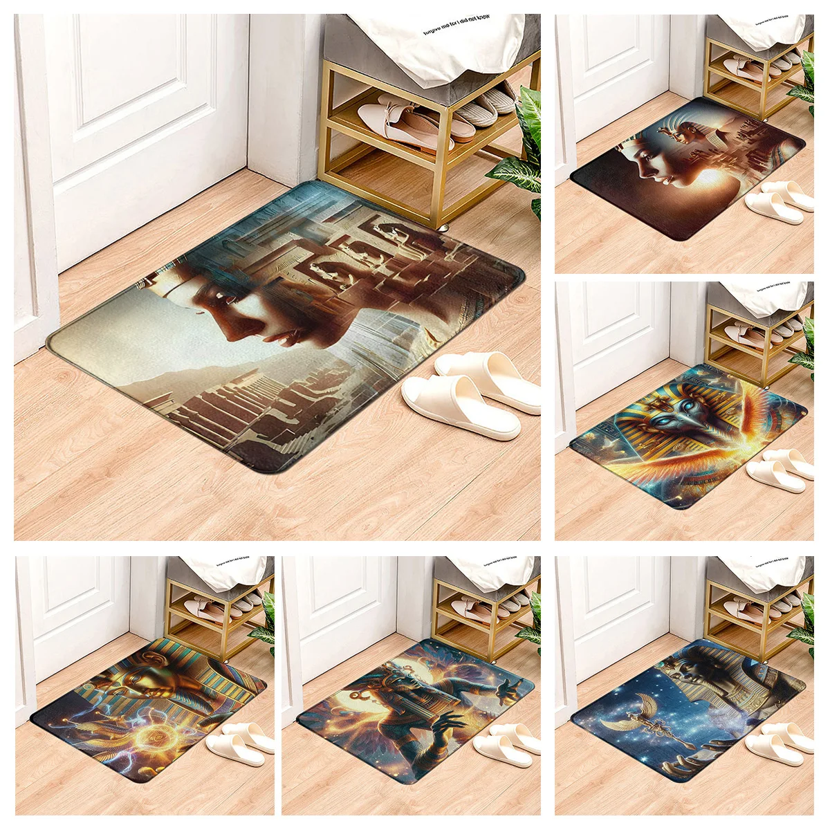 House entrance carpet Home door mat Living Room Bath Foot bathroom non-slip water absorption rugs ancient Egypt pharaoh retro
House entrance carpet Home door mat Living Room Bath Foot bathroom non-slip water absorption rugs ancient Egypt pharaoh retro